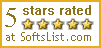 5 stars from SoftList